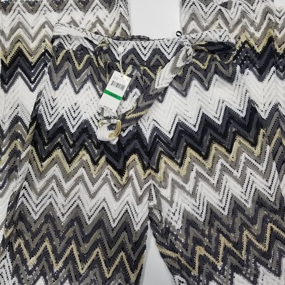 Trina Turk Drift Belted Pointelle Side Slit Cover-up Pants Size Large - Picture 4 of 12